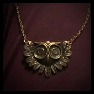 Vintage looking owl necklace